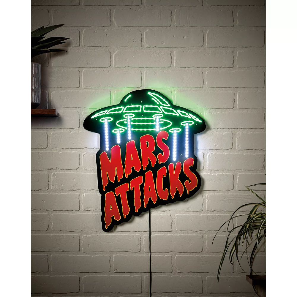Mars Attacks Neon LED Light-Up Sign