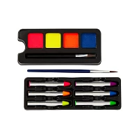UV Reactive Neon Skull Makeup Kit