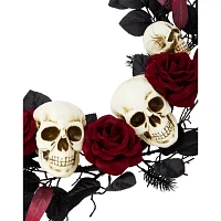 Gothic Noir Skull Wreath