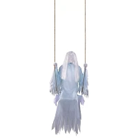 Light-Up White Swinging Girl Static Prop