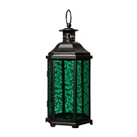 Teal Glass Death Moth Lantern