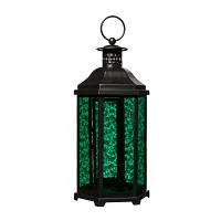 Teal Glass Death Moth Lantern