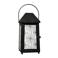 White Glass Spiderweb Lantern