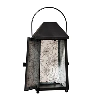 White Glass Spiderweb Lantern
