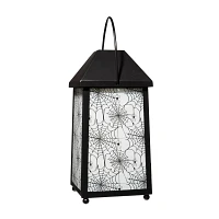 White Glass Spiderweb Lantern