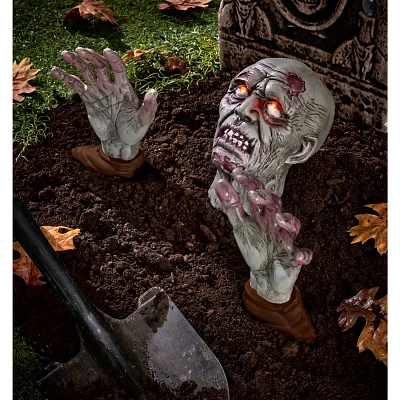 Light-Up Ground Breaking Zombie Head