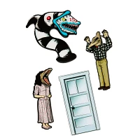 Beetlejuice Removeable Magnets Sign