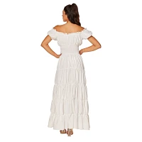 Adult White Peasant Dress
