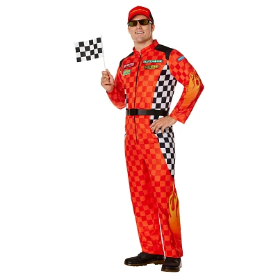 Adult Lightning McQueen Jumpsuit Costume - Cars