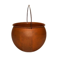 10 Inch Rusty Cauldron