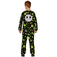 Kids Glow the Dark Spooky Doodles Jumpsuit Costume - Fall Guys