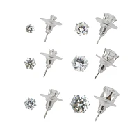 CZ Round Stud Earrings - 12 Pack