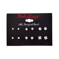 CZ Stud Earrings - 6 Pair