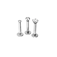 CZ Labret Lip Ring 3 Pack - 16 Gauge