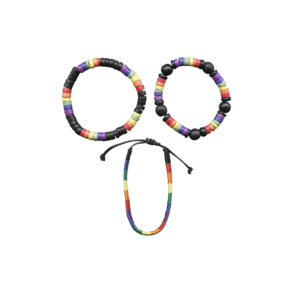 Rainbow Pride Bead Bracelet 3-Pack