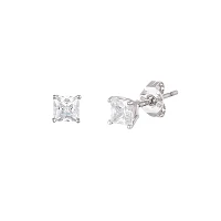 Square CZ Stud Earrings