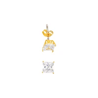 Square CZ Stud Earrings