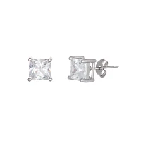 Square CZ Stud Earrings