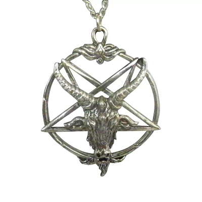 Ox Inverted Baphomet Pentagram Necklace