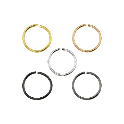Multi-Pack Colored Hoop Nose Rings - 5 Pack