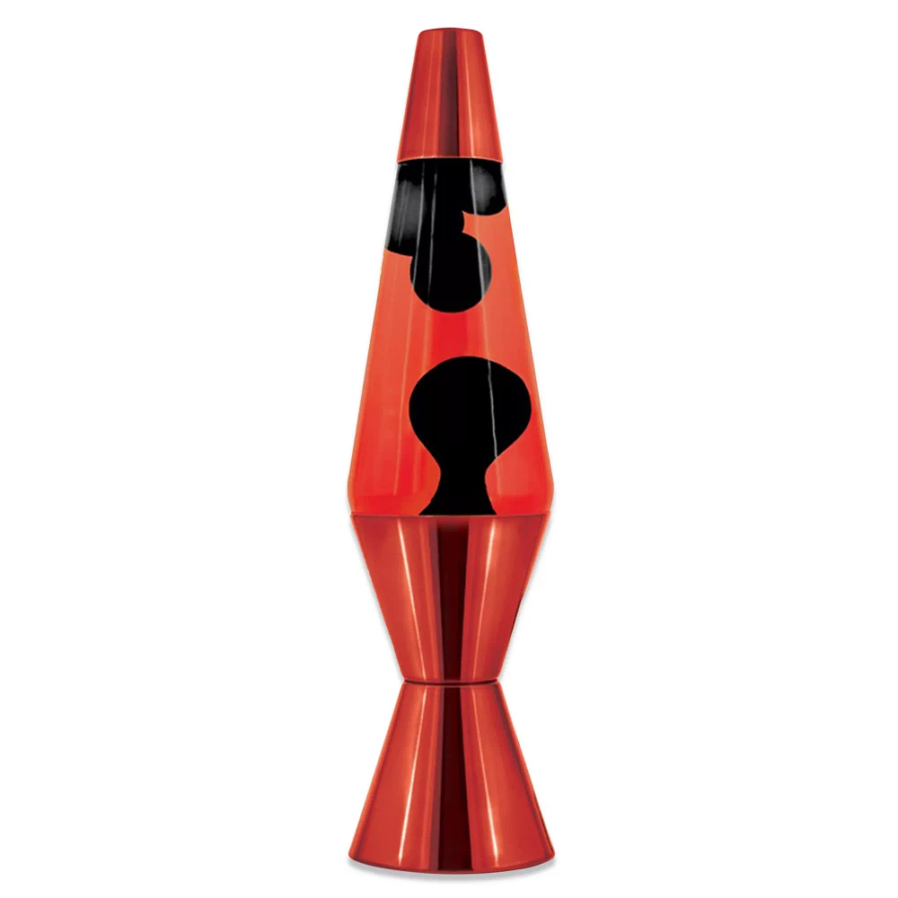 14.5 Inch Red and Black Lava Lamp