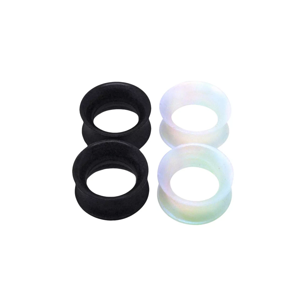Multi-Pack Glow The Dark Opal-Effect Tunnel Plugs - 2 Pair