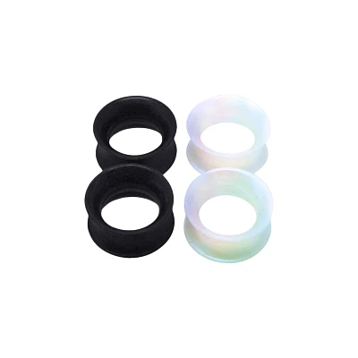 Multi-Pack Glow The Dark Opal-Effect Tunnel Plugs - 2 Pair