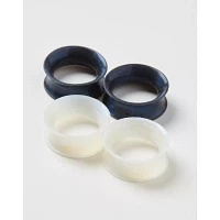 Multi-Pack Glow The Dark Opal-Effect Tunnel Plugs - 2 Pair