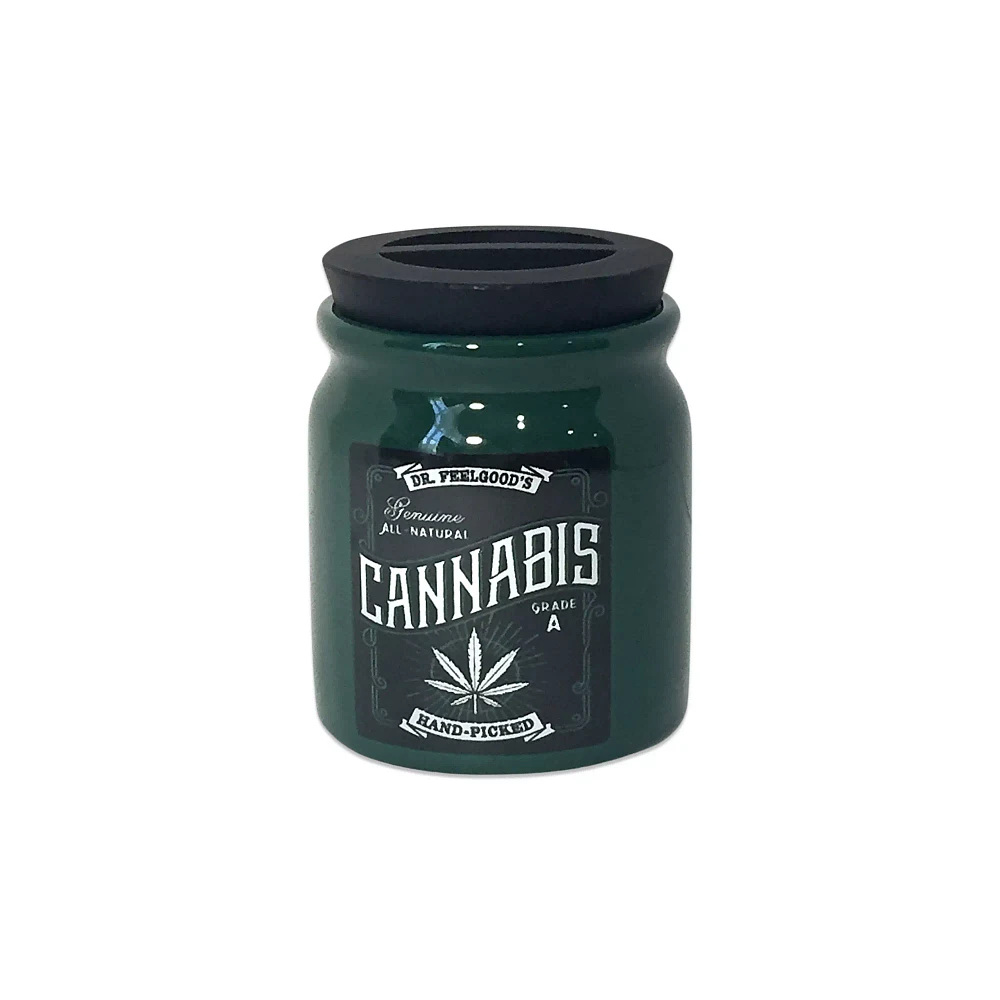 Hand-Picked Cannabis Leaf Stash Jar - 12 oz