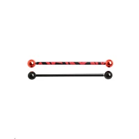 Red and Black Industrial Barbell - 14 Gauge
