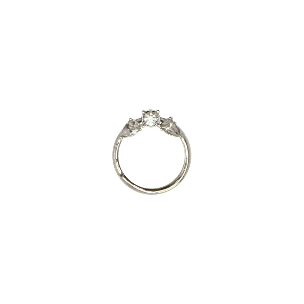 CZ Circular Seamless Septum Ring - 16 Gauge