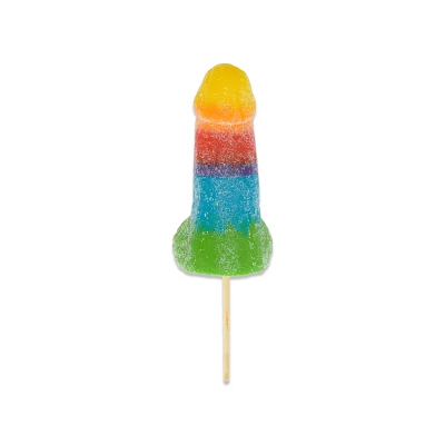 Jumbo Rainbow Pride Sour Lollipop Penis Candy
