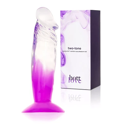 Two-Tone Suction-Cup Dildo 6.5 Inch Purple - Hott Love