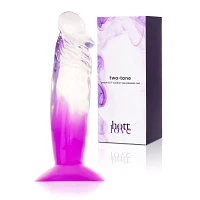 Two-Tone Suction-Cup Dildo 6.5 Inch Purple - Hott Love