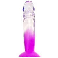Two-Tone Suction-Cup Dildo 6.5 Inch Purple - Hott Love