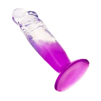Two-Tone Suction-Cup Dildo 6.5 Inch Purple - Hott Love