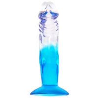 Two-Tone Suction-Cup Dildo 6.5 Inch Blue - Hott Love