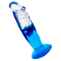 Two-Tone Suction-Cup Dildo 6.5 Inch Blue - Hott Love
