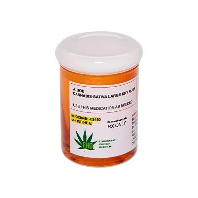 Prescription Weed Leaf Stash Jar - 3 oz.