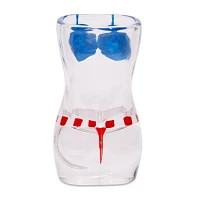 Red White and Blue Bikini Female Body Shot Glass - 2 oz.