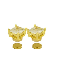 Square CZ Magnetic Earrings