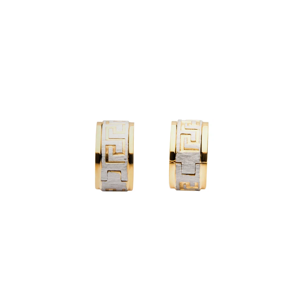 Gold Greek Huggie Earrings