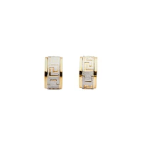 Gold Greek Huggie Earrings