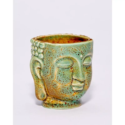 Antique Green Buddha Shot Glass - 2 oz.