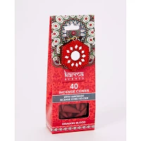 Dragon Blood Incense Cones and Holder - 40 Pack