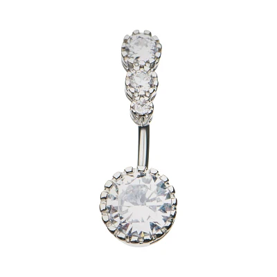 Cz Belly Ring - 14 Gauge