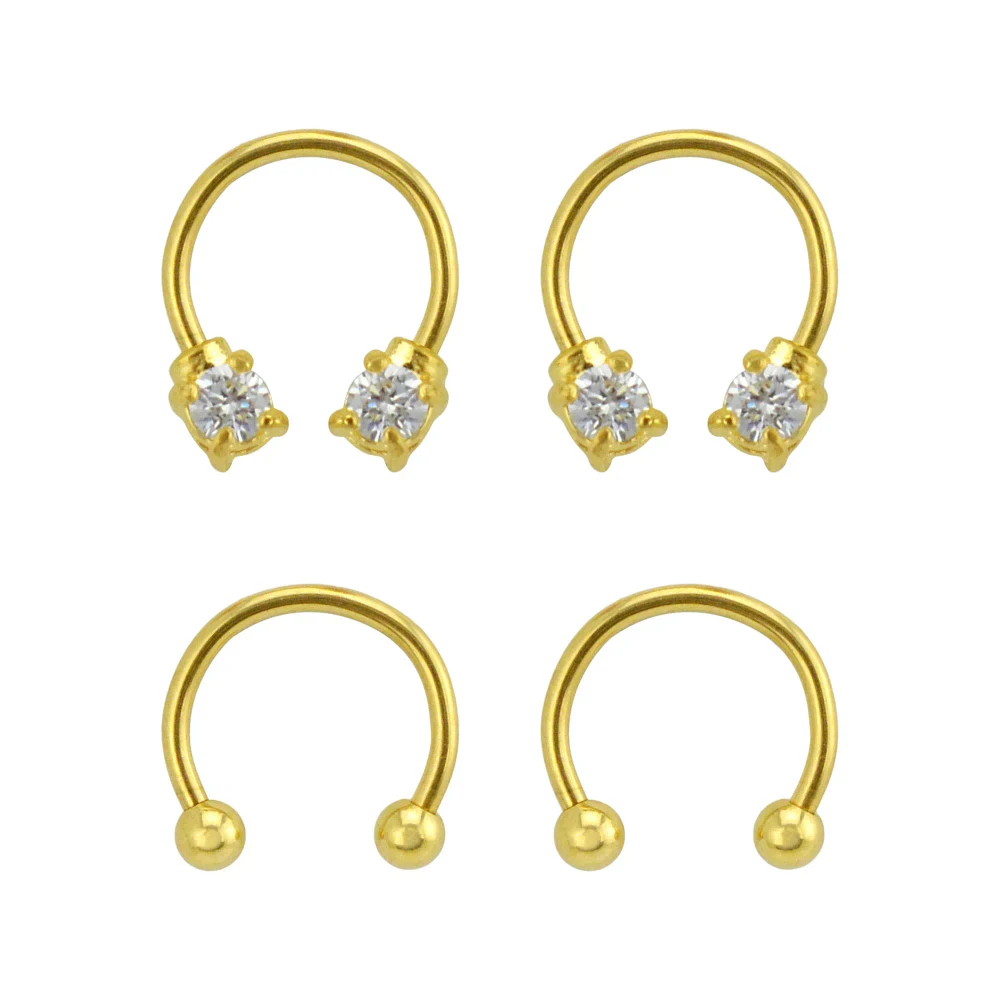 Multi-Pack Goldplated Horseshoe Rings - 2 Pair