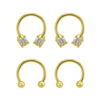Multi-Pack Goldplated Horseshoe Rings - 2 Pair
