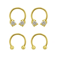 Multi-Pack Goldplated Horseshoe Rings - 2 Pair