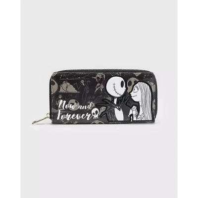 Now and Forever Jack Skellington and Sally Zip Wallet - The Nightmare Before Christmas